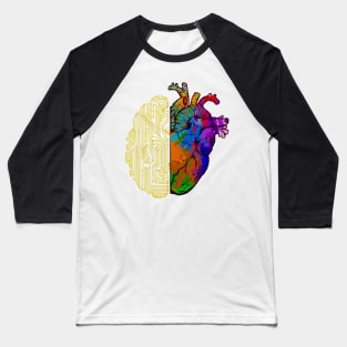 Half head half heart creative and logic Baseball T-Shirt